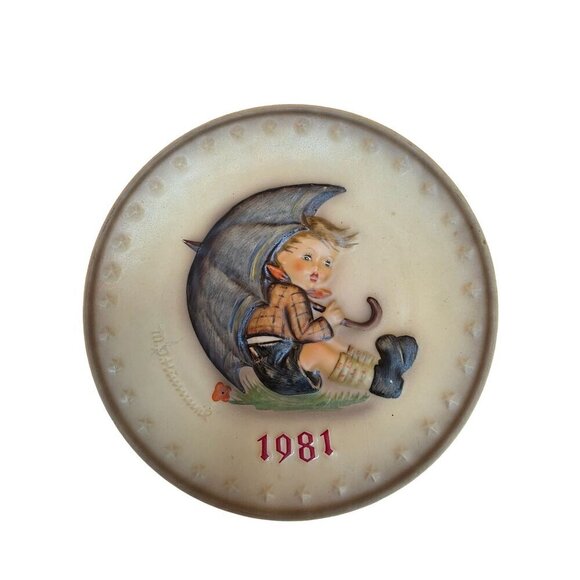 M.J. Hummel 1981 Annual Plate Hum 271 Hand-Painted Goebel Porcelain Germany - Picture 2 of 9